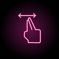 Swipe, finger, touch neon icon. Simple thin line, outline vector of touch gesture icons for ui and ux, website or mobile application