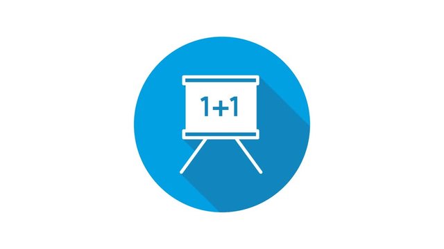 Blue motion graphic icon animation board