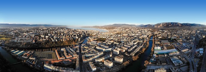 Panoramic view on Geneva and Lac Leman