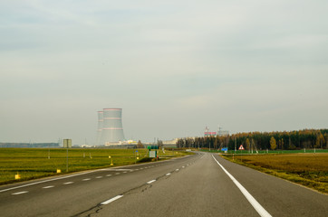 road to the Belarusian nuclear power plant, landscape