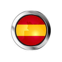 Web flag metal sphere button of spain