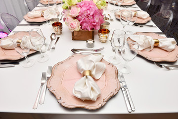 Beautiful table setting for a birthday party