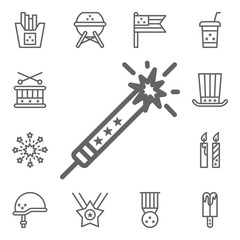 Fireworks, USA icon. 4th of July icons universal set for web and mobile