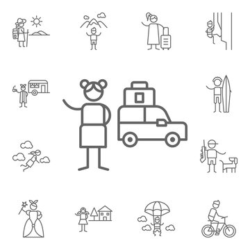 Road trip icon. Adventure icons universal set for web and mobile
