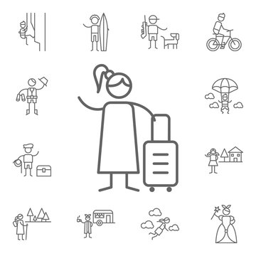 Traveler icon. Adventure icons universal set for web and mobile