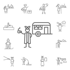 Caravan icon. Adventure icons universal set for web and mobile