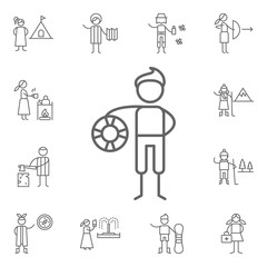 Lifesaver icon. Adventure icons universal set for web and mobile