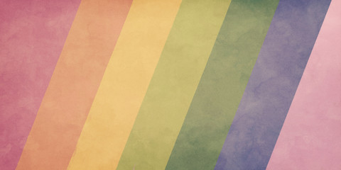 Rainbow Thick Stripes Watercolor Grunge Texture Background