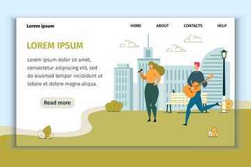 Street Performance in Park Design Landing Page