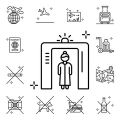 Security, detector icon. Airport icons universal set for web and mobile