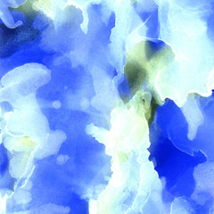 Alcoholic ink abstraction blue background for design and print invitation