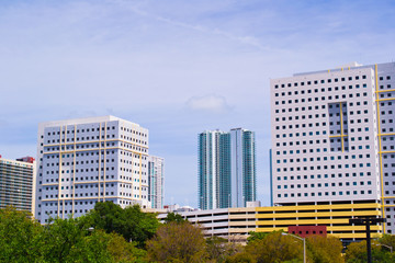 Fototapeta na wymiar Skyscrapers in the business center of Miami.
