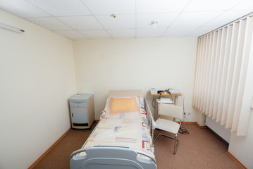 Empty clean and bright room of a medical institution. Health