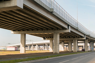 Fragment of a new road overpass