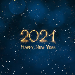 Fototapeta na wymiar Happy New Year 2021