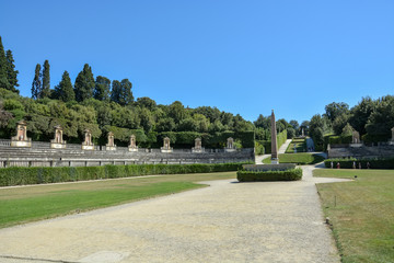 The garden giardino di Boboli in Florence