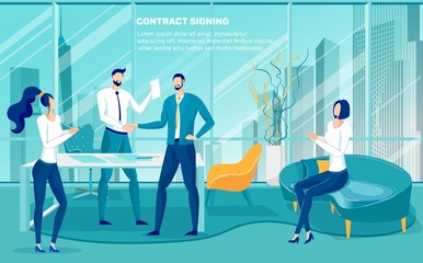 Fototapeta premium Business People Meeting for Signing Contract.