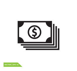 Money icon vector logo design template