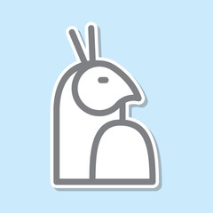 Horus sticker icon. Simple thin line, outline vector of mythology icons for ui and ux, website or mobile application