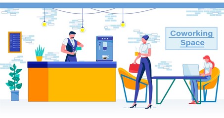 Obraz premium Cozy and Creative Coworking Space to Work at Ease