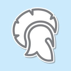 Spartacus, hat sticker icon. Simple thin line, outline vector of mythology icons for ui and ux, website or mobile application