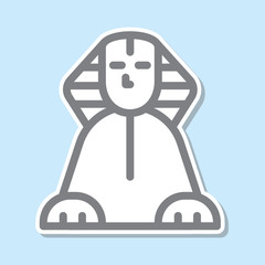 Sphinx sticker icon. Simple thin line, outline vector of mythology icons for ui and ux, website or mobile application
