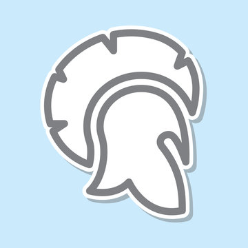 recommend clip art: Spartacus, hat sticker icon. Simple thin line, outline vector of mythology icons for ui and ux, website or mobile application