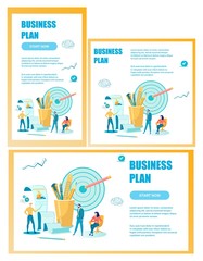 Effective and Profitable Business Plan Banners Set