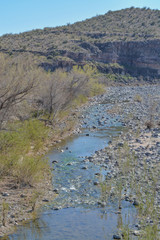 Burro Creek at Burro Creek Campground in Mohave County, Sonoran Desert, Arizona USA