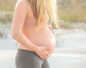 belly of pregnant woman