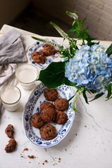 Almond chocolate chip vegan cookies..style rustic