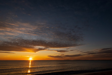 Fototapeta na wymiar Sunrise at Old Orchard Beach, Maine.