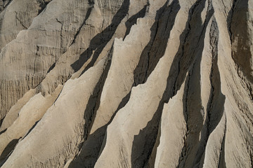 Abandoned mines. Old quarry mountain.The ashes dunes in  Estonia, Europe.