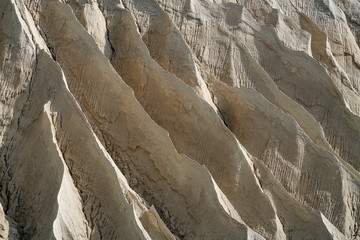 Abandoned mines. Old quarry mountain.The ashes dunes in  Estonia, Europe.