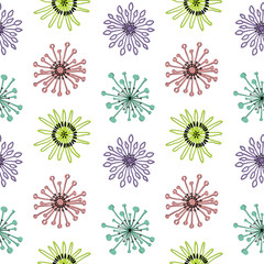 Romantic seamless vector floral pattern