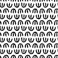 Abstract hand drawn seamless pattern. Ink mark.