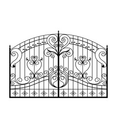 Iron gate vector illustration on white background.  EPS10.
