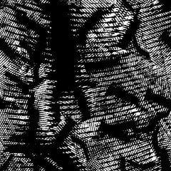 Black and white grunge texture. Abstract splashes of ink. Chaotic paint strokes. Dirty surface. Vector pattern of spots