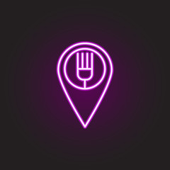 Ice cream neon style icon. Simple thin line, outline vector of food and drink icons for ui and ux, website or mobile application