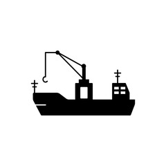 Water transport, cargo ship icon. Simple vector boat icons for ui and ux, website or mobile application