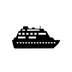 Water transport, cruise ship icon. Simple vector boat icons for ui and ux, website or mobile application