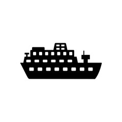 Water transport, cruise ship icon. Simple vector boat icons for ui and ux, website or mobile application