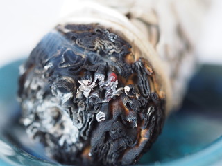 Burning Sage for Cleansing Macro