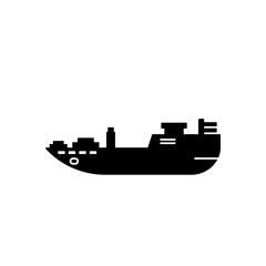 Water transport, cargo ship icon. Simple vector boat icons for ui and ux, website or mobile application