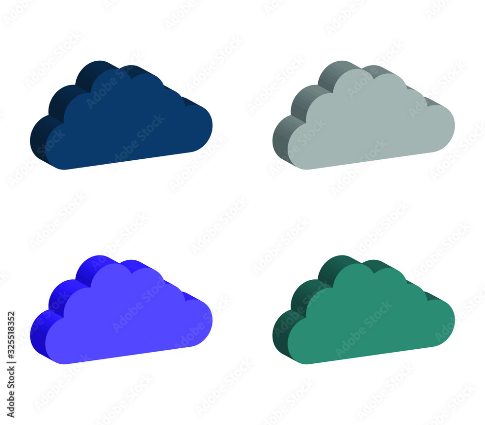 Canvas Prints isometric cloud