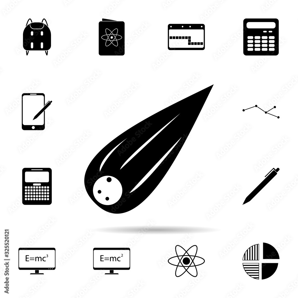 Poster comet icon. universal set of university life for website design and development, app development