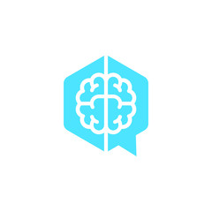 brain logo vector Connected Dot Line