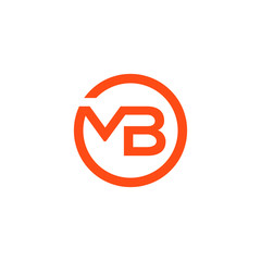 M B logo initial letter vector icon