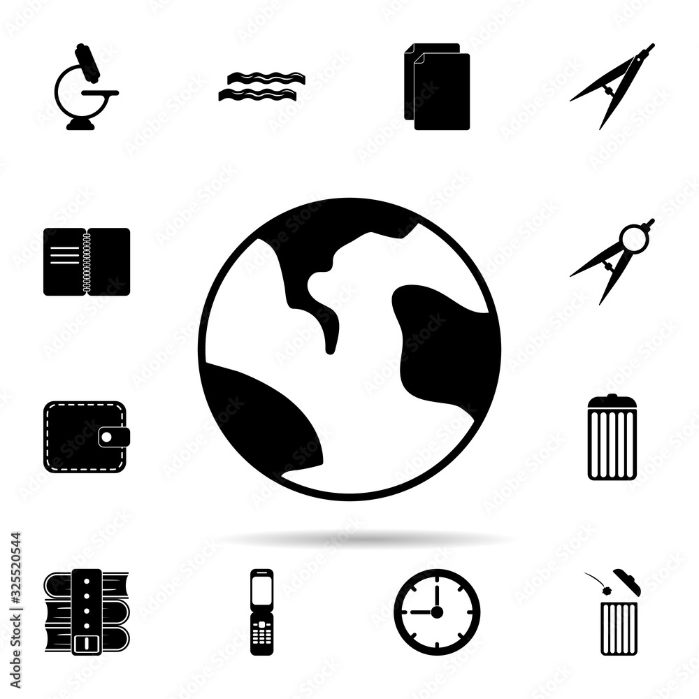Poster planet icon. universal set of university life for website design and development, app development
