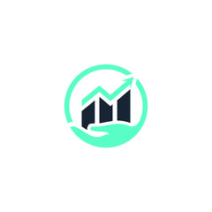 Obraz premium Accounting Financial logo design Advisors Template Vector Icon